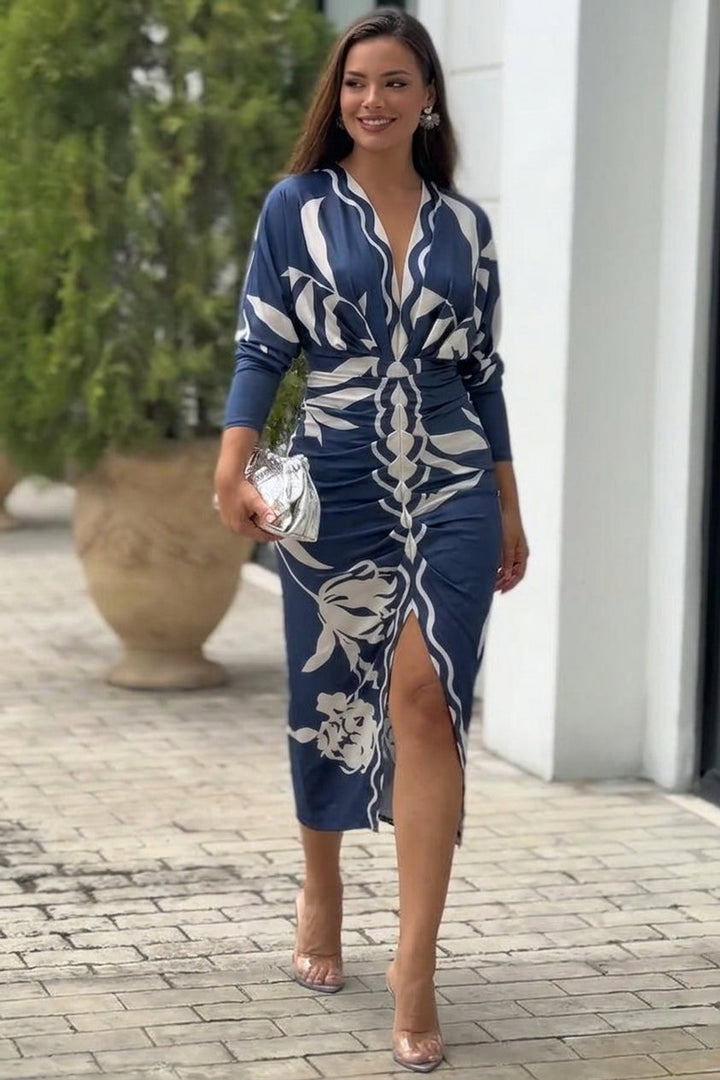 Signy | Aurinkopako Uniikki Printti Dolman Midi Mekko