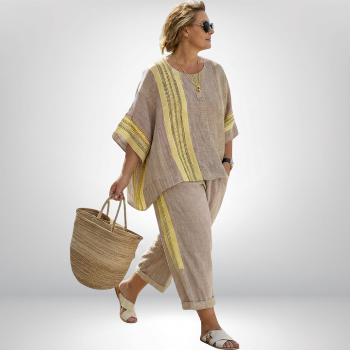 Hattie | Boho Raidallinen Setti