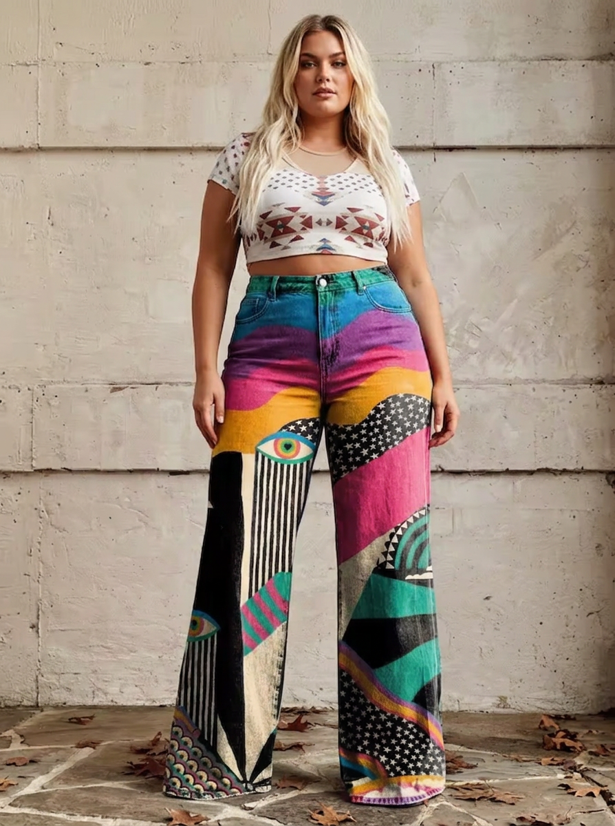 Evadne - Laajenevat Housut Boho Chic