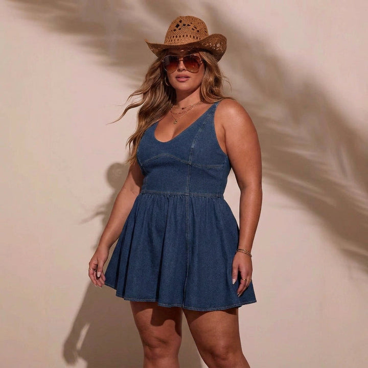 Jessamine Denim Flared Dress