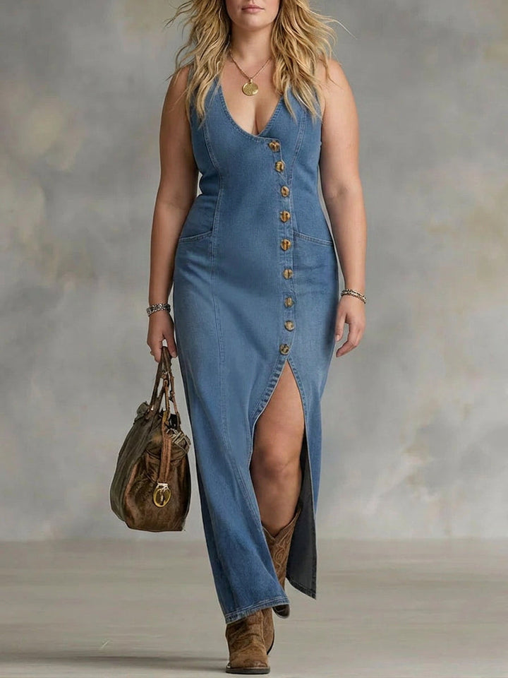 Noa Olkaimeton Denim-mekko
