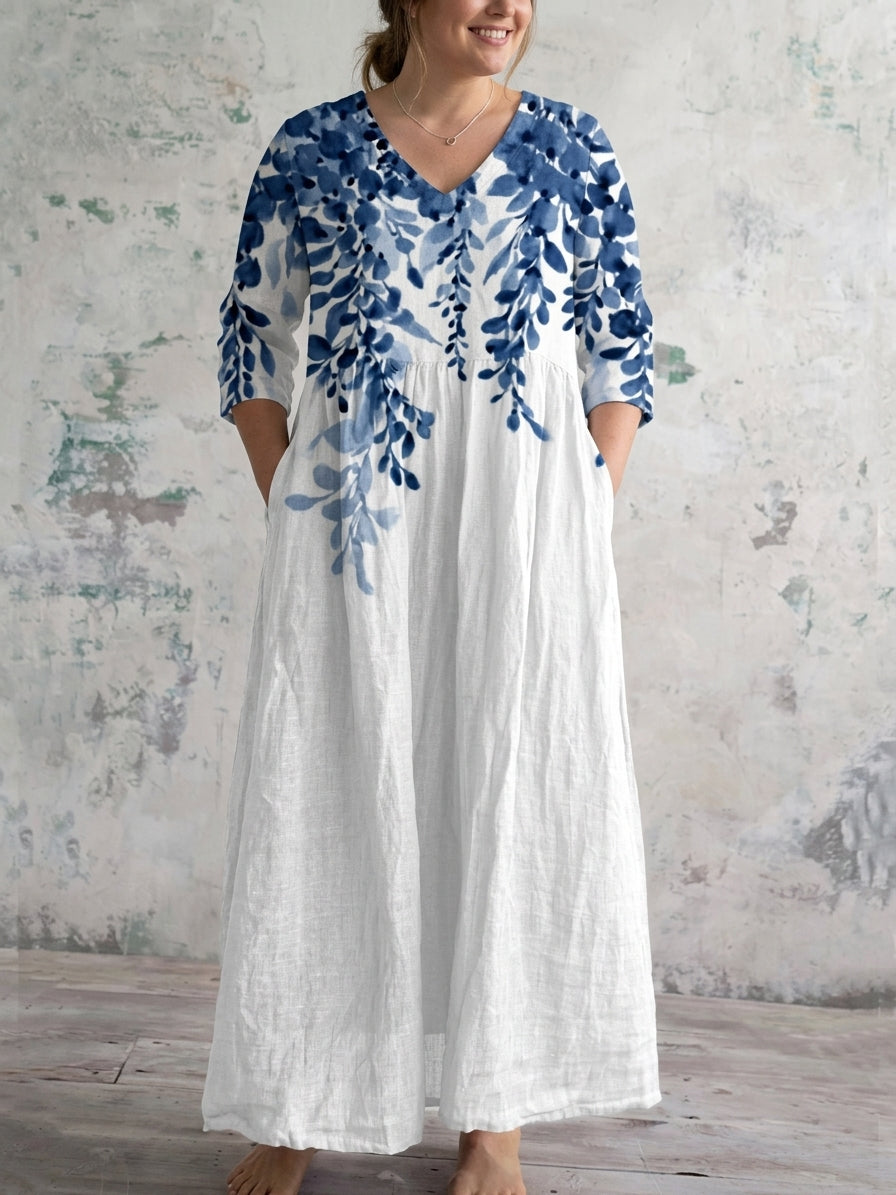 Beatrice | Sininen Willow Maxi Mekko