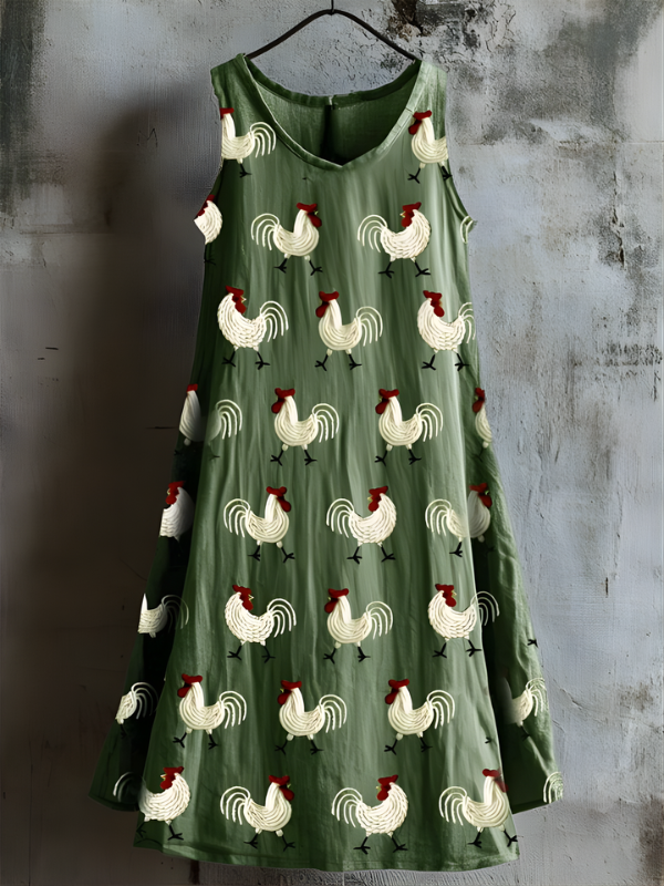 Dilys - Rustiikkinen Kukko Taide Tank Dress