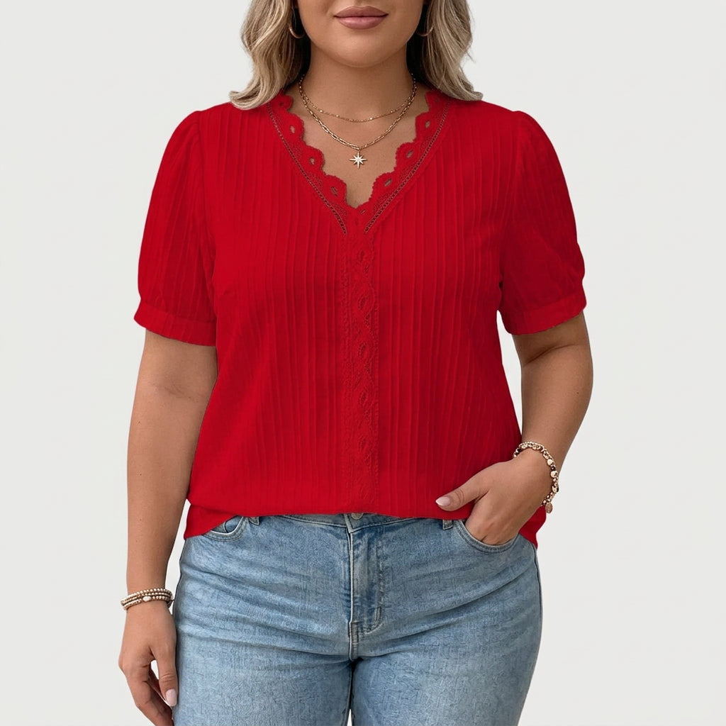 Cecily | Elegantti V-kaula-aukkoinen Paita