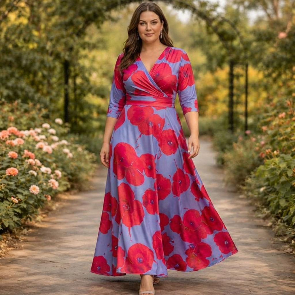 Nessa | Kukallinen Wrap Maxi Mekko