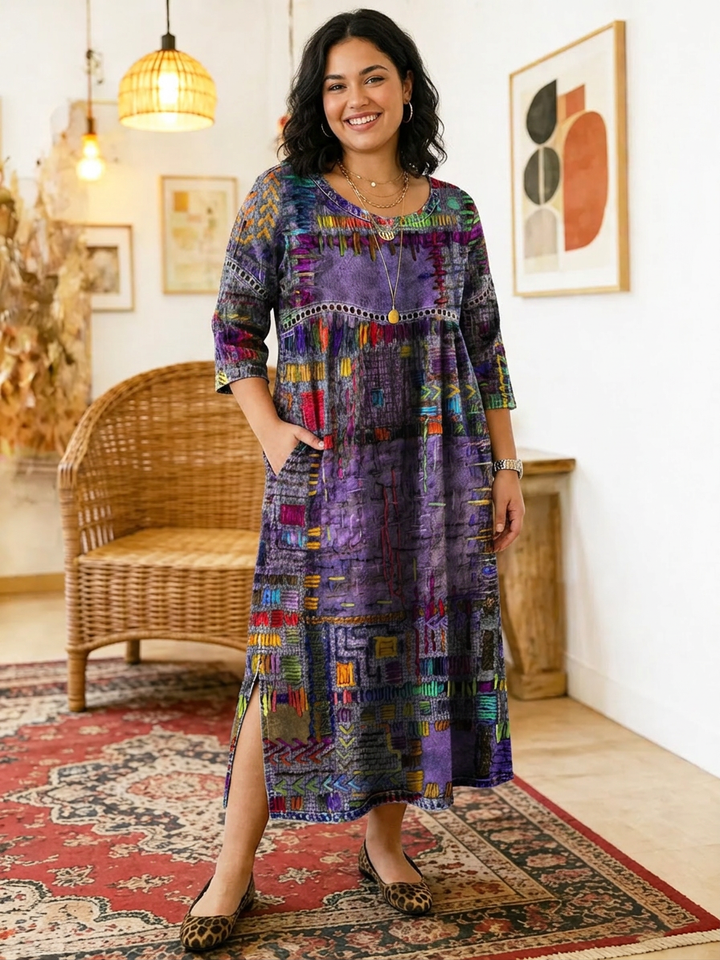 Kit | Printattu Midi Mekko