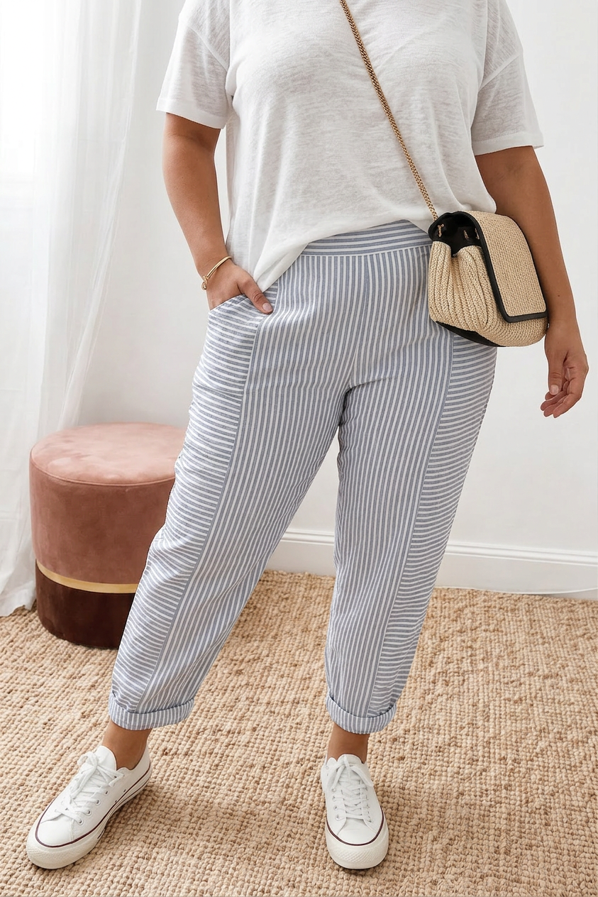 Vita | Minimal Stripe Mukavat Housut