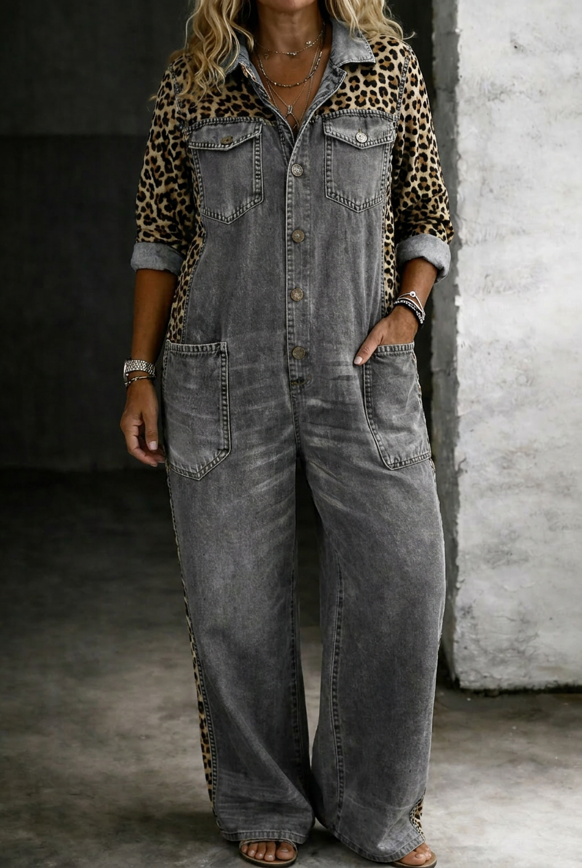 Halcyon | One Piece Denim Shirt Jumpsuit