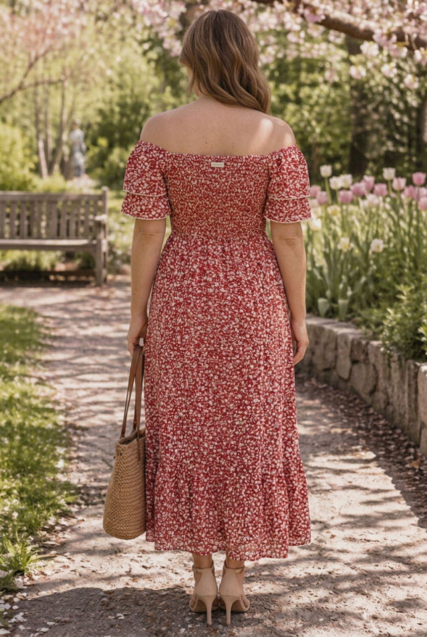 Elara | Olkaimeton Kukallinen Mekko