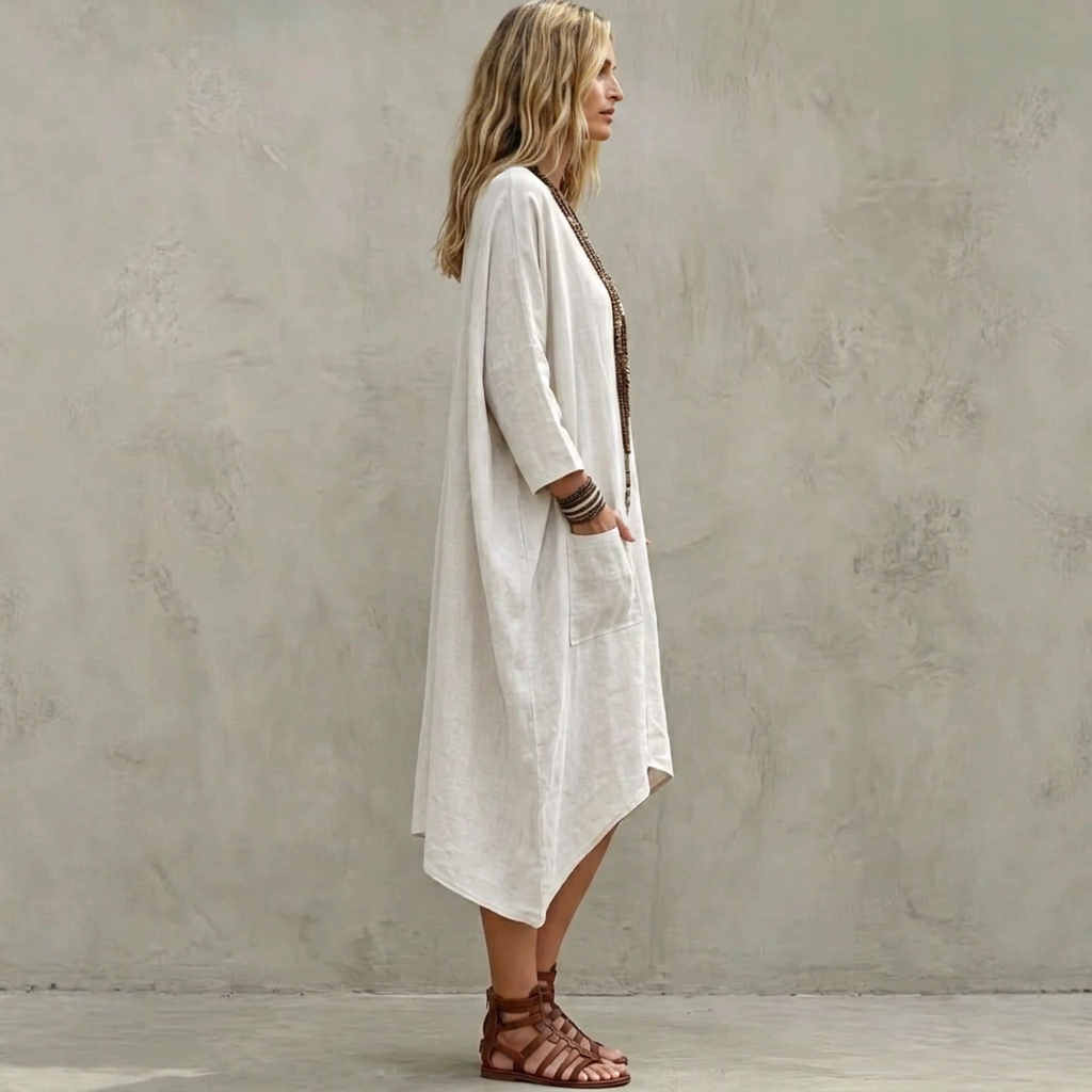 Elara | Rentouttava Epäsymmetrinen Kaftan-mekko