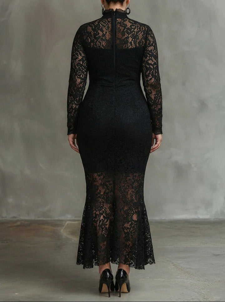Alma | Elegantti pitsinen fishtail-maksimekko