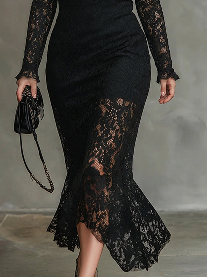 Alma | Elegantti pitsinen fishtail-maksimekko