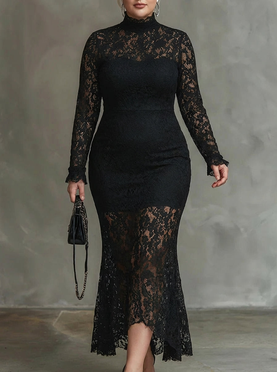 Alma | Elegantti pitsinen fishtail-maksimekko