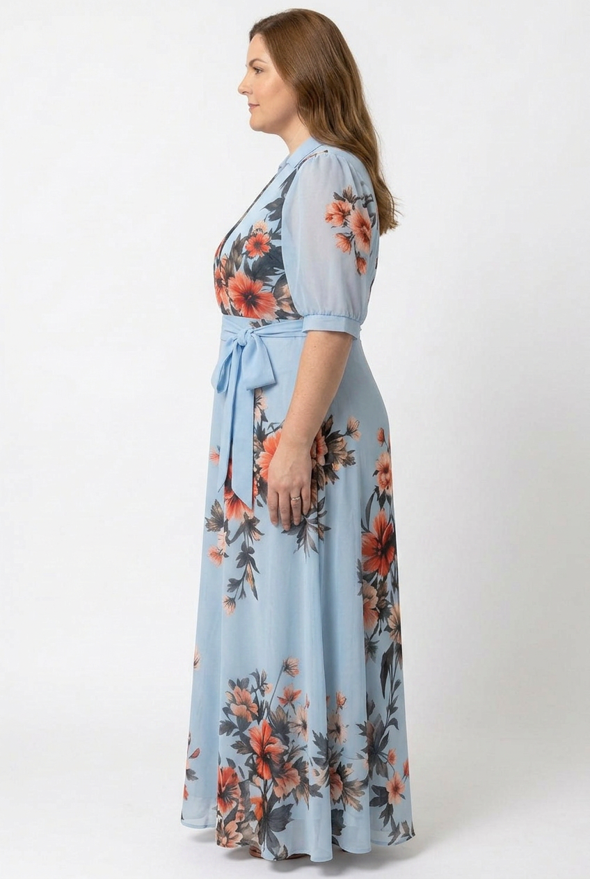 Hedda | Kukallinen Kietaisumekko V-kaula-aukolla