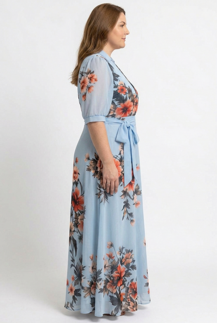 Hedda | Kukallinen Kietaisumekko V-kaula-aukolla