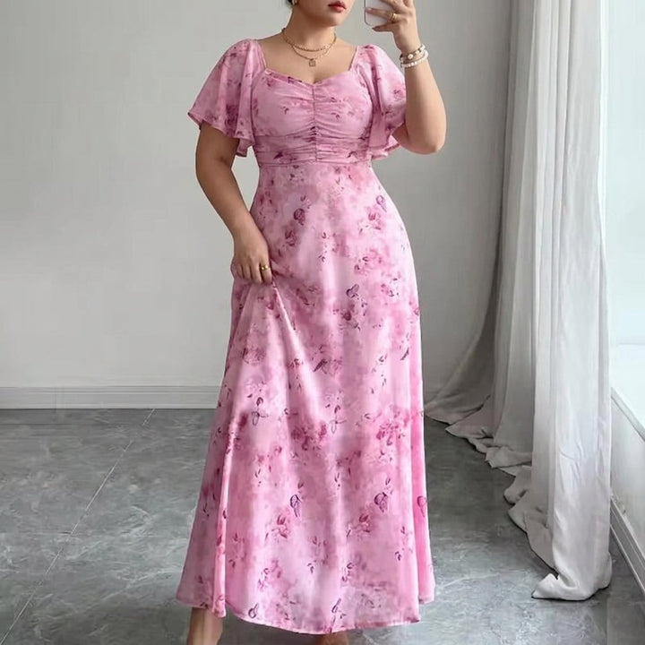 Naomi – Tyylikäs Slim Mekko Rypytys Hihoilla