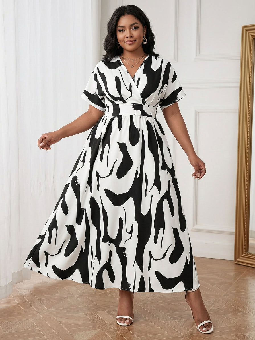 Nadia - Abstrakti Eleganssi Mekko