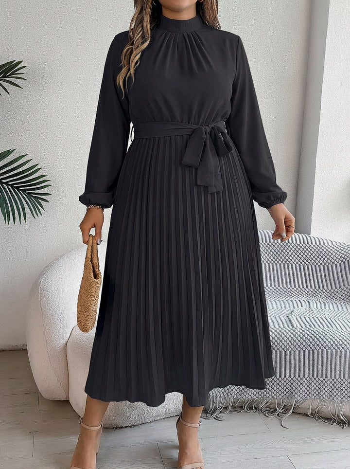 Juniper | Pleated Belted Maxi Dress