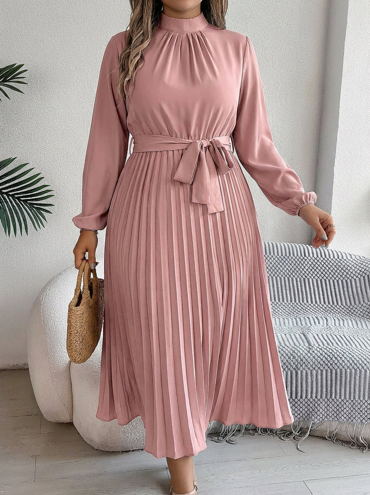 Juniper | Pleated Belted Maxi Dress