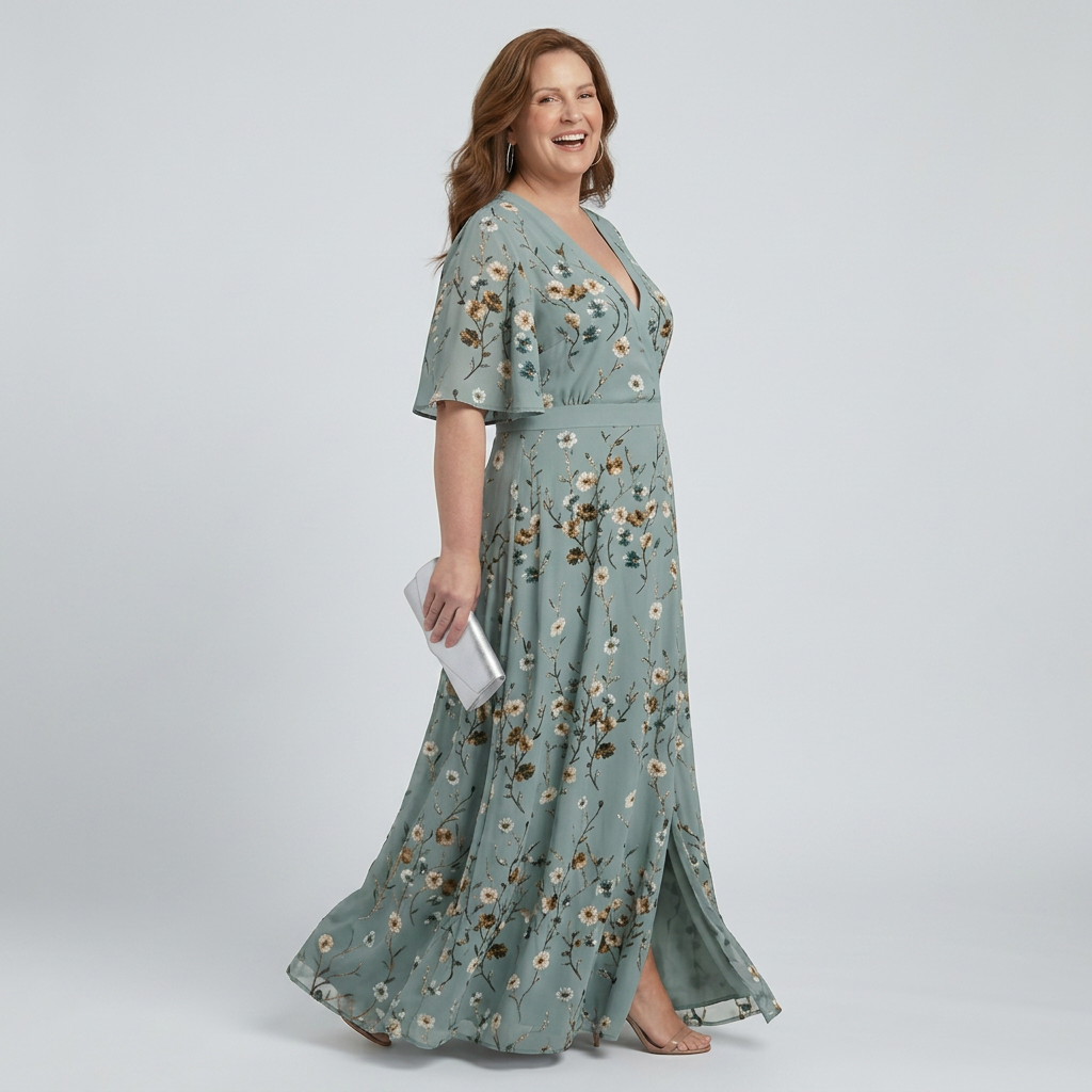 Ottilie | Halterneck Bloom Flow Maxi Mekko