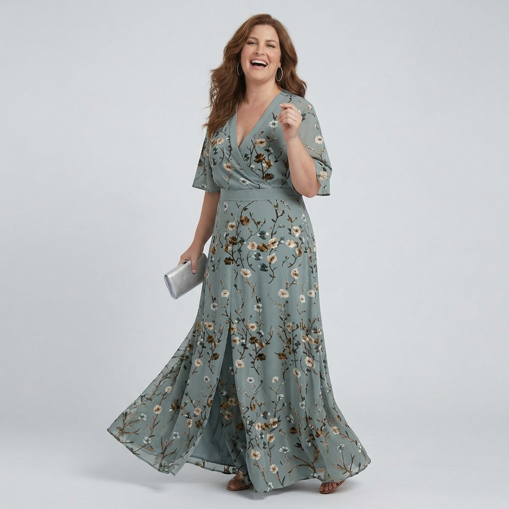 Ottilie | Halterneck Bloom Flow Maxi Mekko