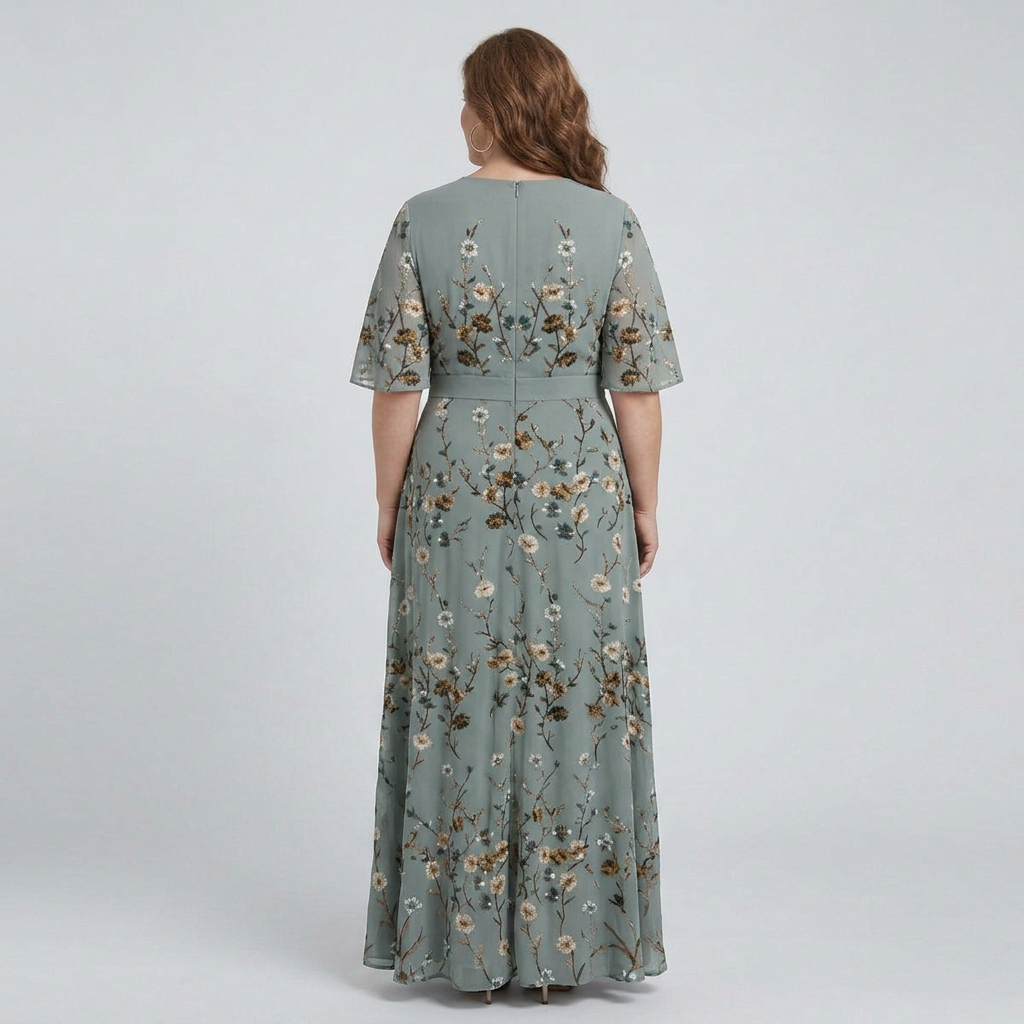 Ottilie | Halterneck Bloom Flow Maxi Mekko