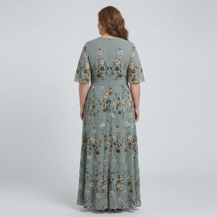 Ottilie | Halterneck Bloom Flow Maxi Mekko