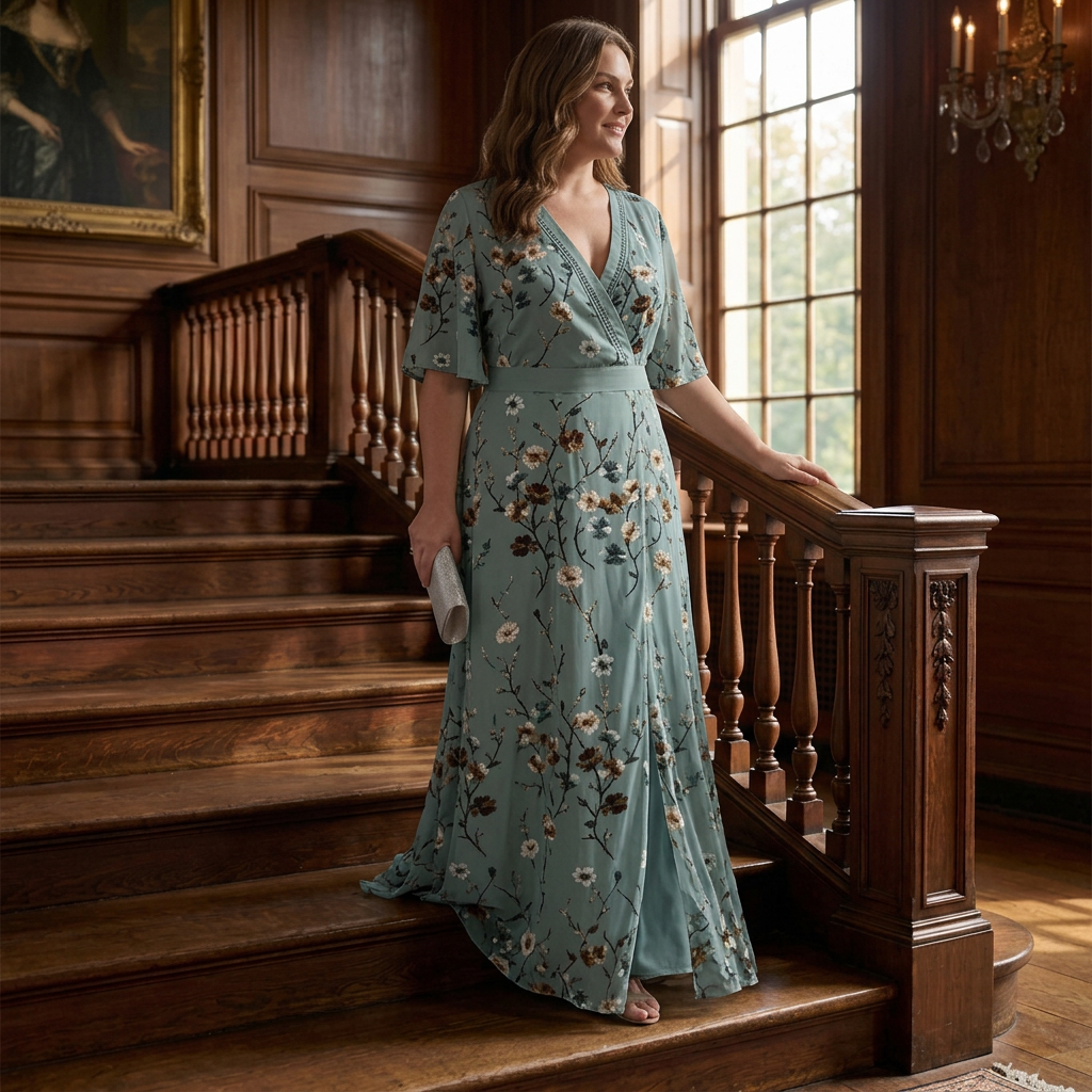 Ottilie | Halterneck Bloom Flow Maxi Mekko