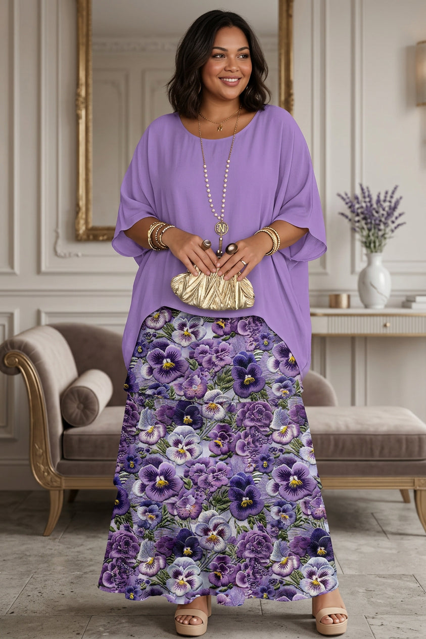 Cassia Kerroksellinen Mekko - Purppura Kukka