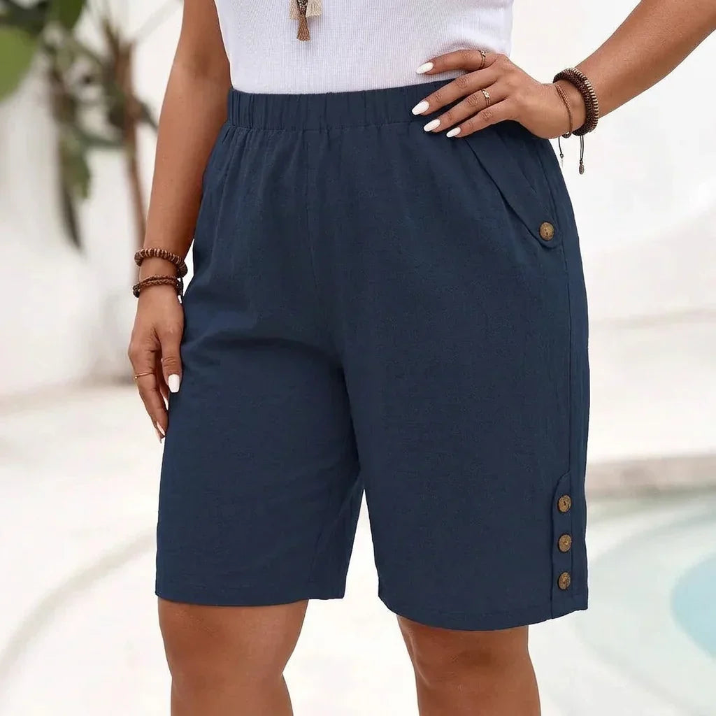Freya | Puuvilla Pellava Shortsit