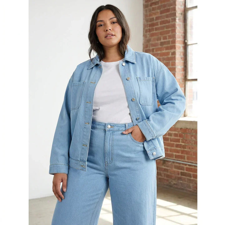 Delia | Rentouttava Denim-tyylinen Mekko