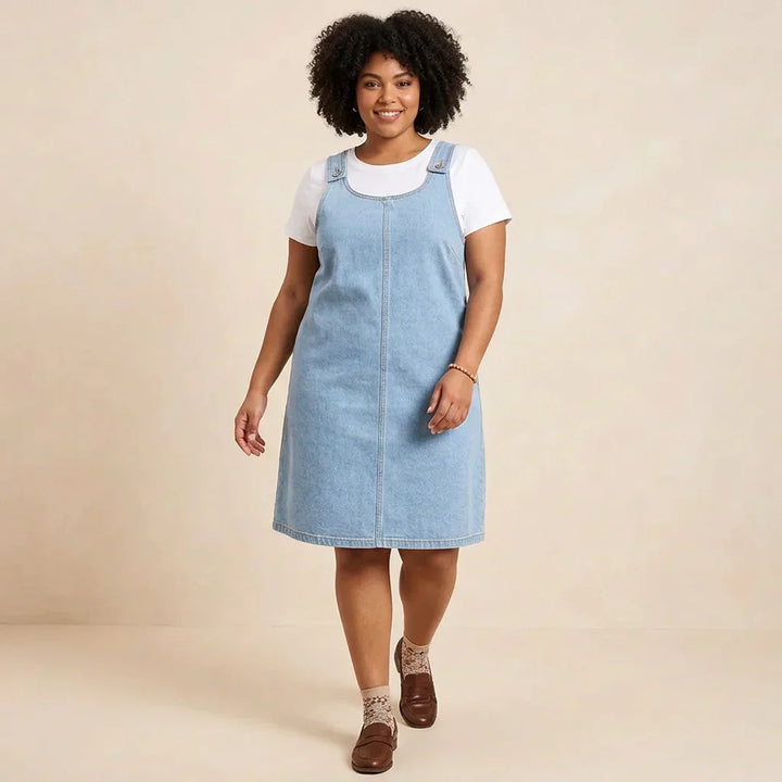 Delia | Rentouttava Denim-tyylinen Mekko