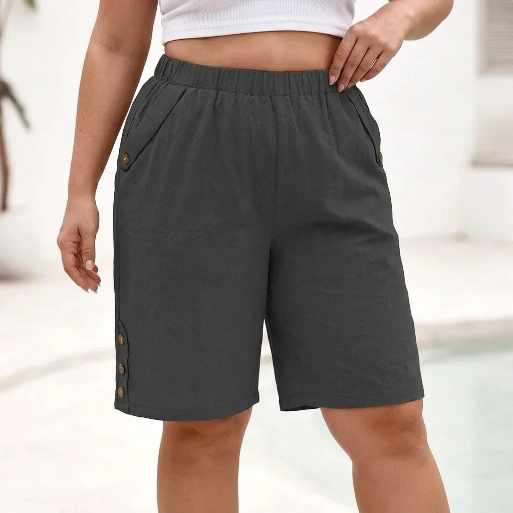Freya | Puuvilla Pellava Shortsit