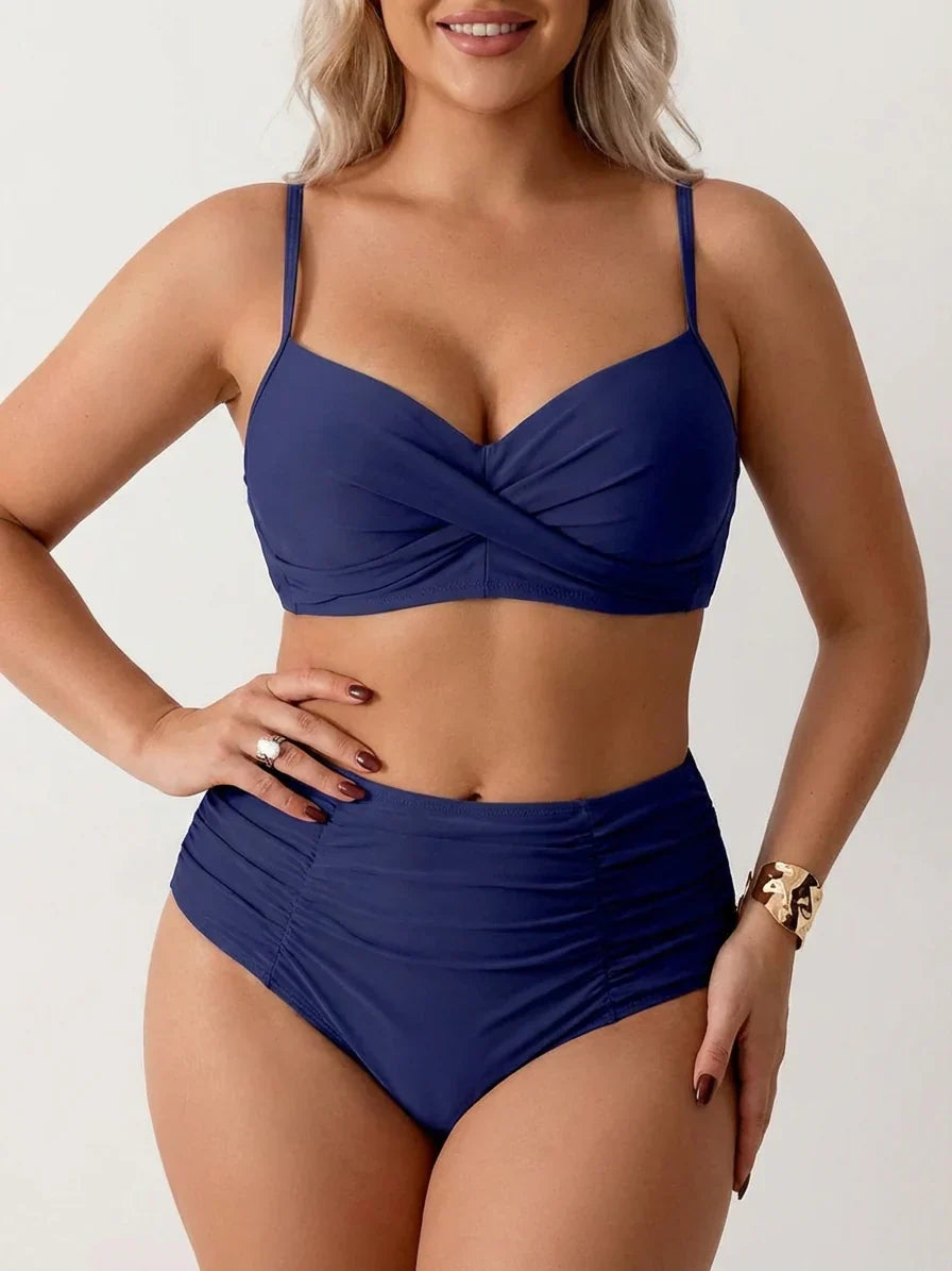 Ingrid | Bandeau-uimapuku kerätystä kankaasta