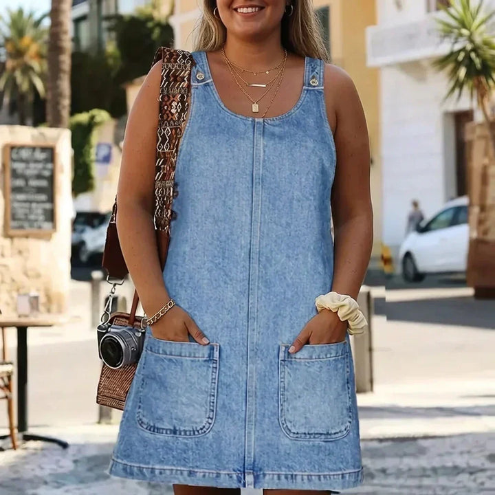 Delia | Rentouttava Denim-tyylinen Mekko