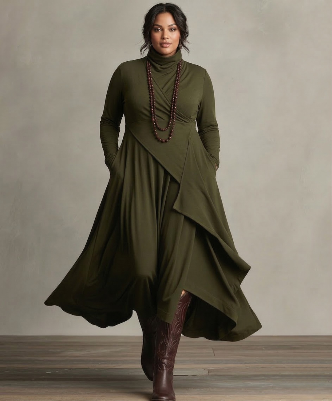 Kaia | Elegantti Draped Mekko