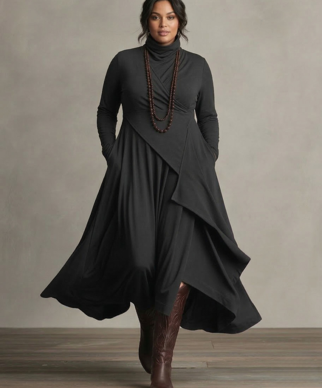 Kaia | Elegantti Draped Mekko