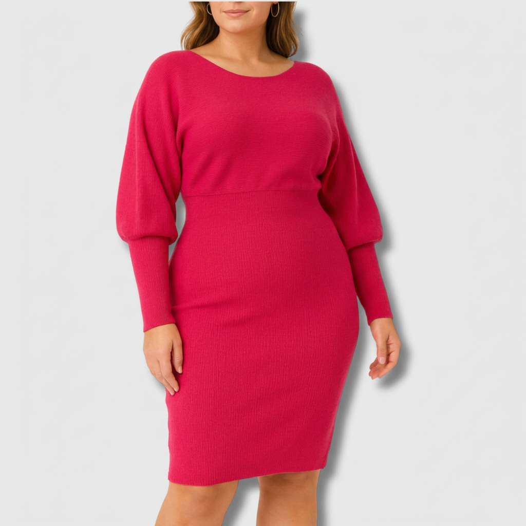 Cataleya | Elegantti Neulottu Midi Mekko
