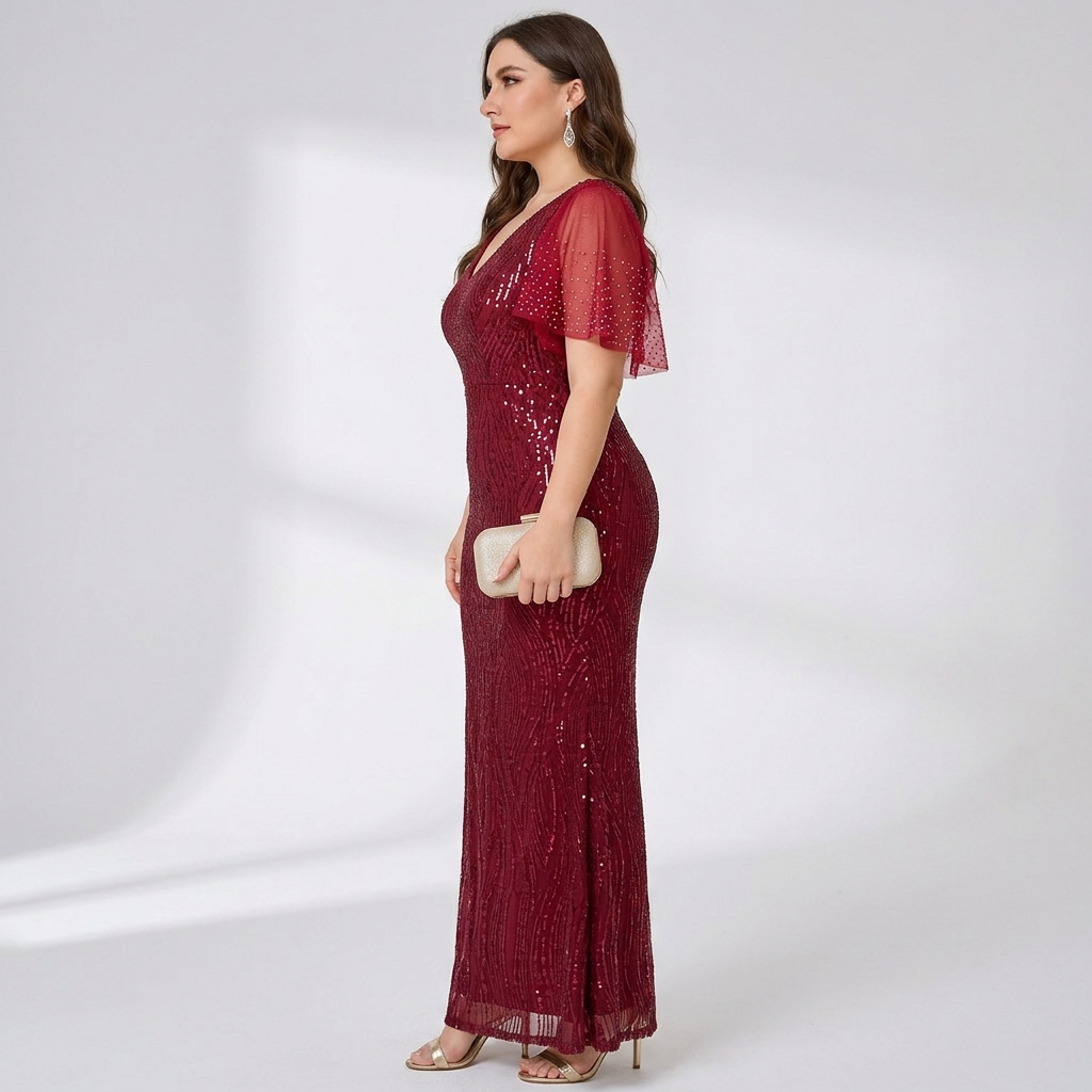 Yasmin | Lumoava Burgundin Ilta-asu