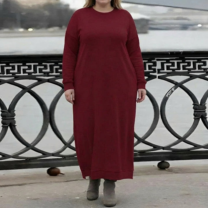 Hazel Neule Maxi Mekko – Mukava Pitkähiha Oversized Talvimekko
