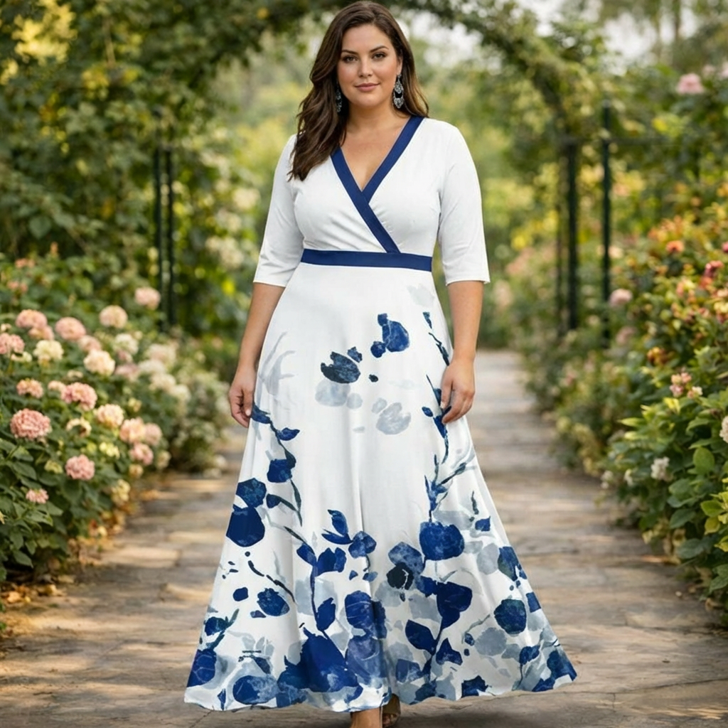 Yelena | Elegantti Kukallinen Maxi Mekko