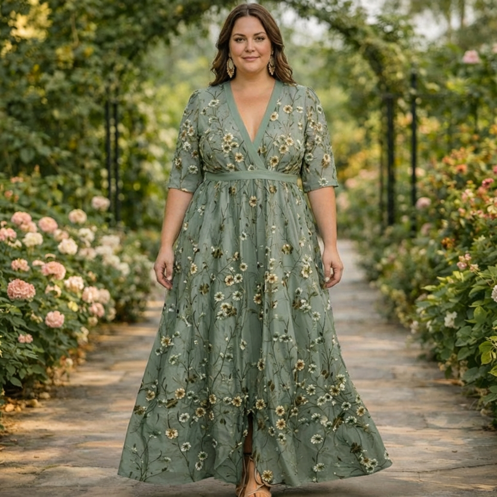 Juno | Kasvitieteellinen Eleganssi Maxi Mekko