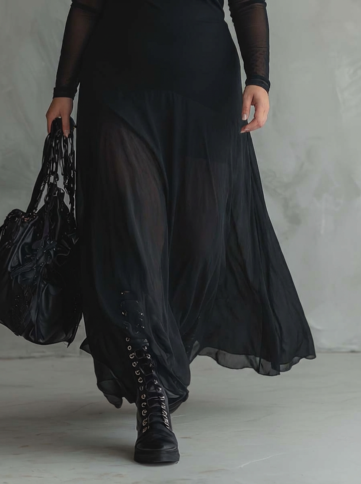 OPALINE | LOOSE-FIT TULLE MAXI MEKKO