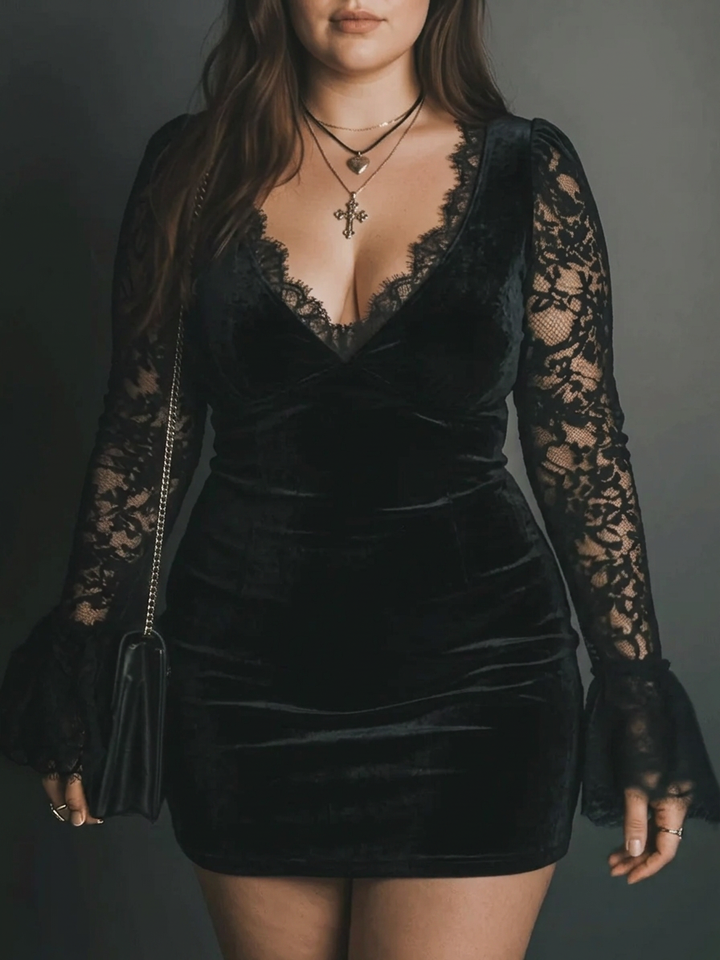 Aurelia – Sametti- ja pitsimini mekko