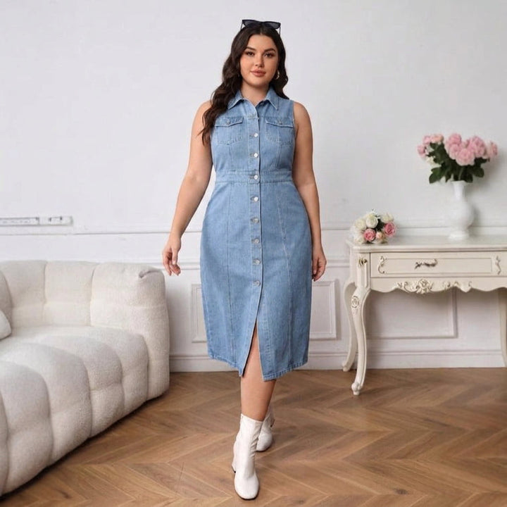 Ottilie Polo Denim Mekko