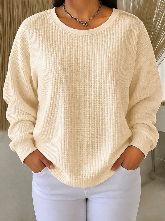 Vohvelipintainen Oversize-Pusero