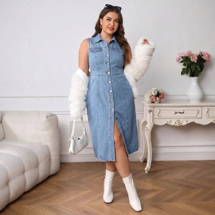 Ottilie Polo Denim Mekko