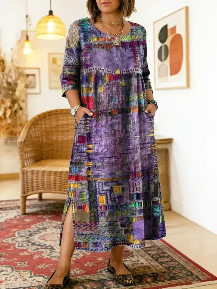 Kit | Printattu Midi Mekko