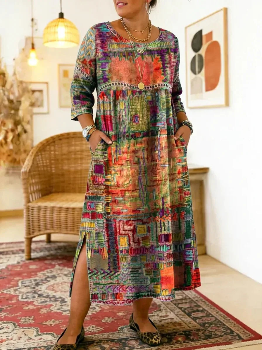 Kit | Printattu Midi Mekko