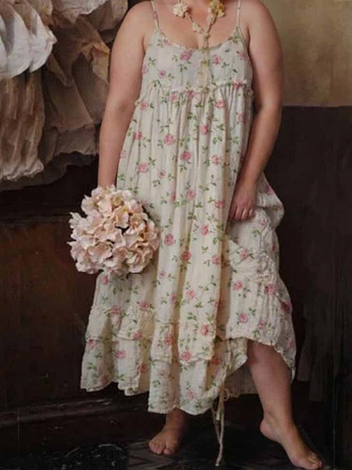 Selma Flower Maxi Dress: Vaivaton Eleganssi
